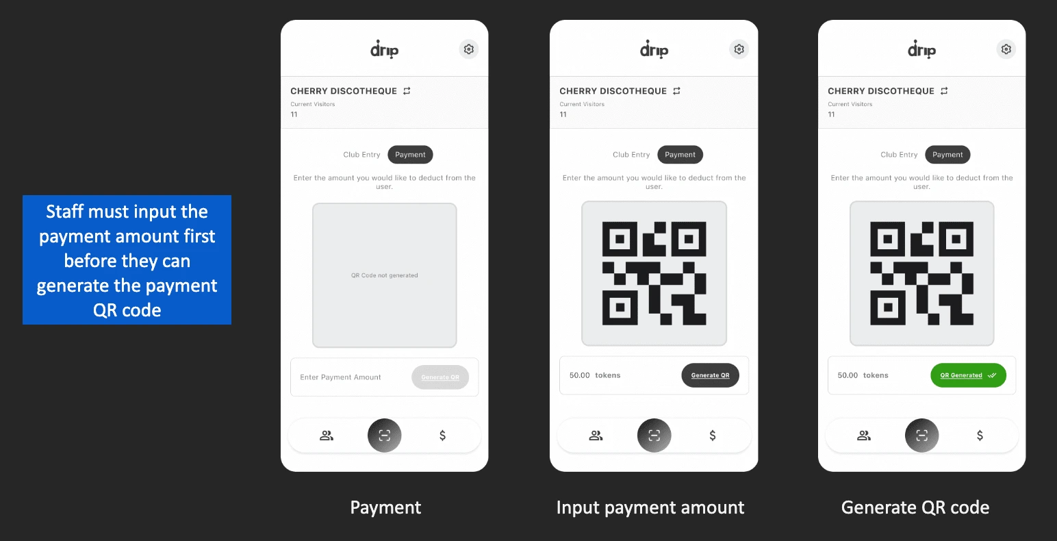 Flow for collecting payment from users