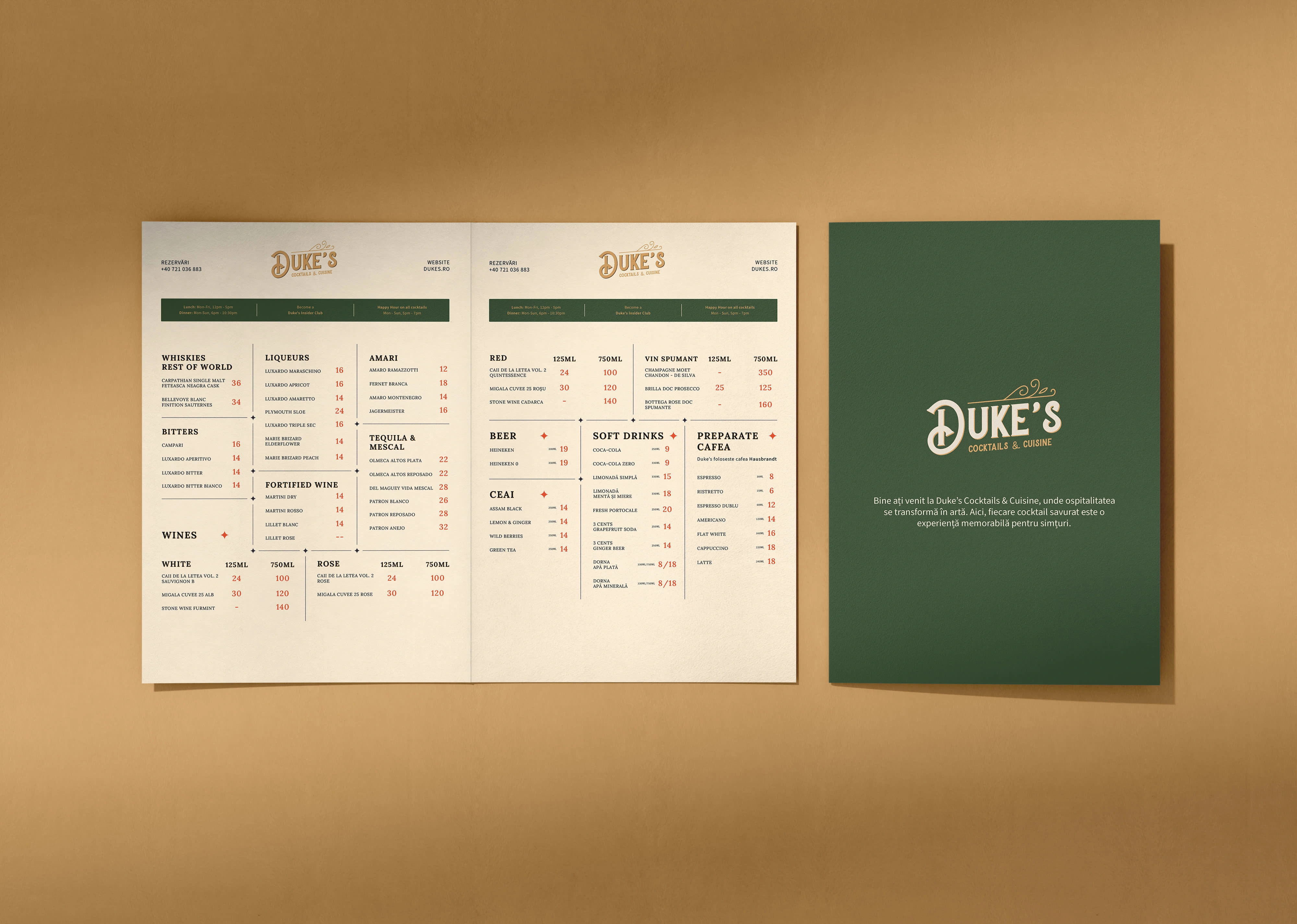 Duke's Menu Design