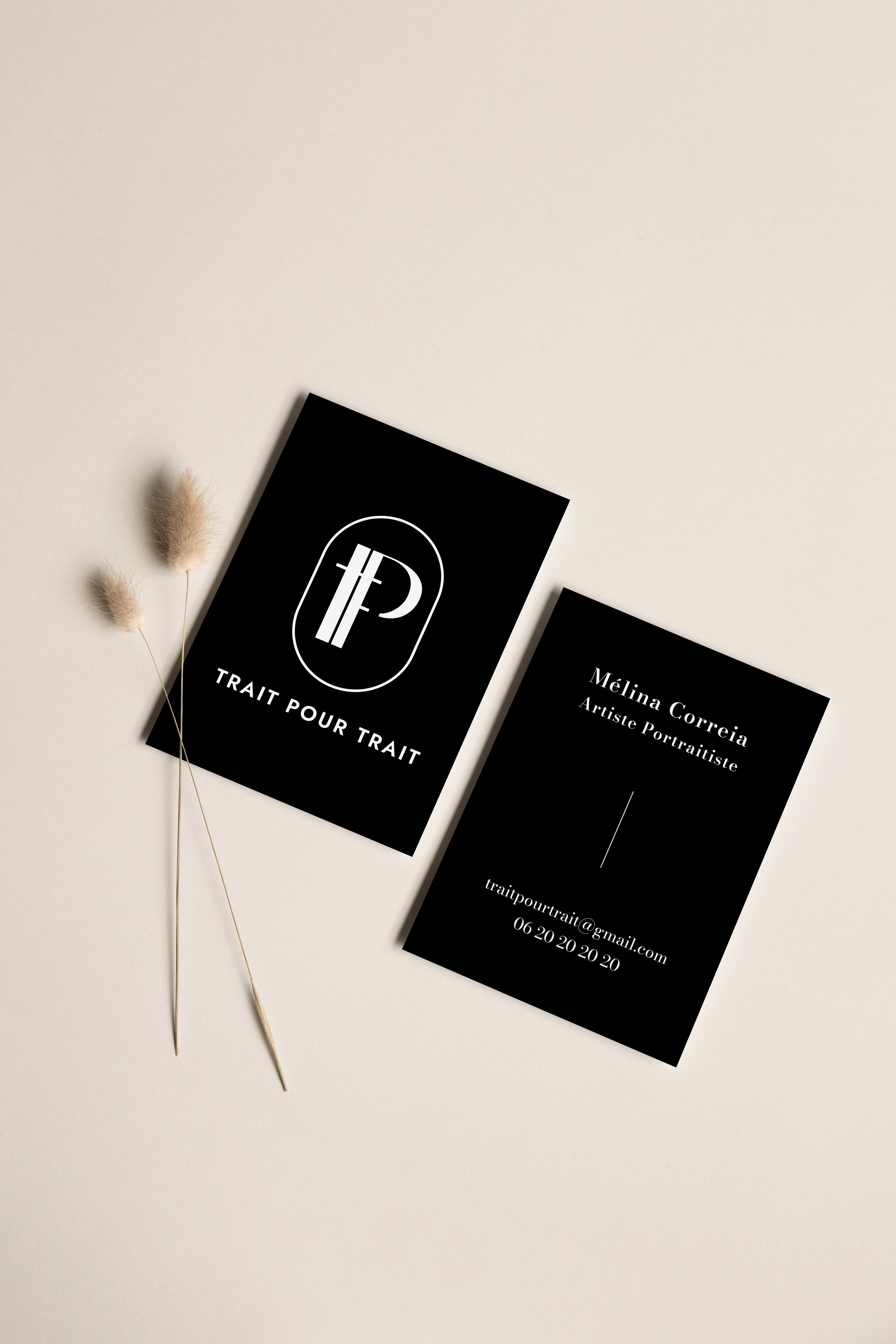 Logo and business cards designed for an artist 