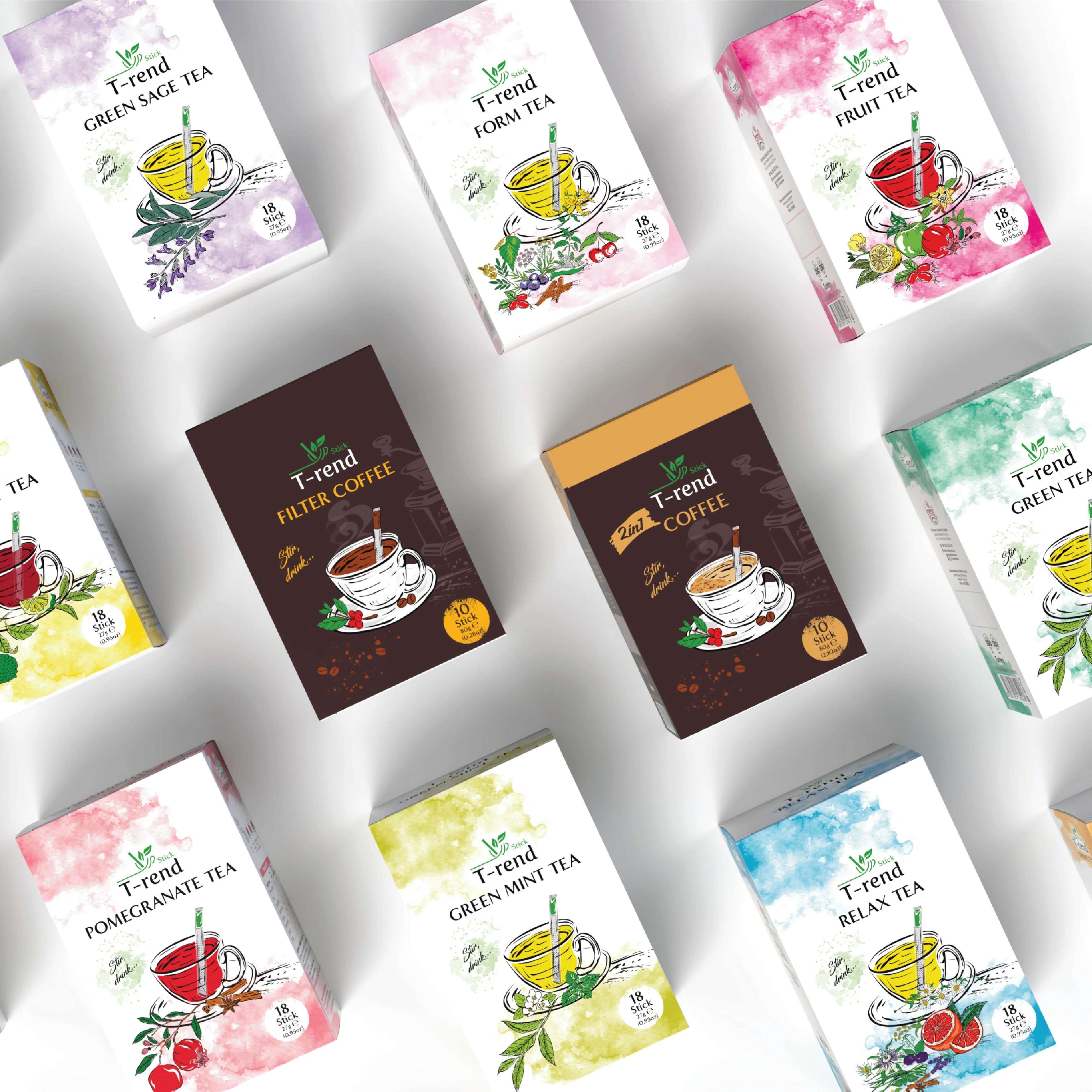 Packaging Designs for the Stick Tea