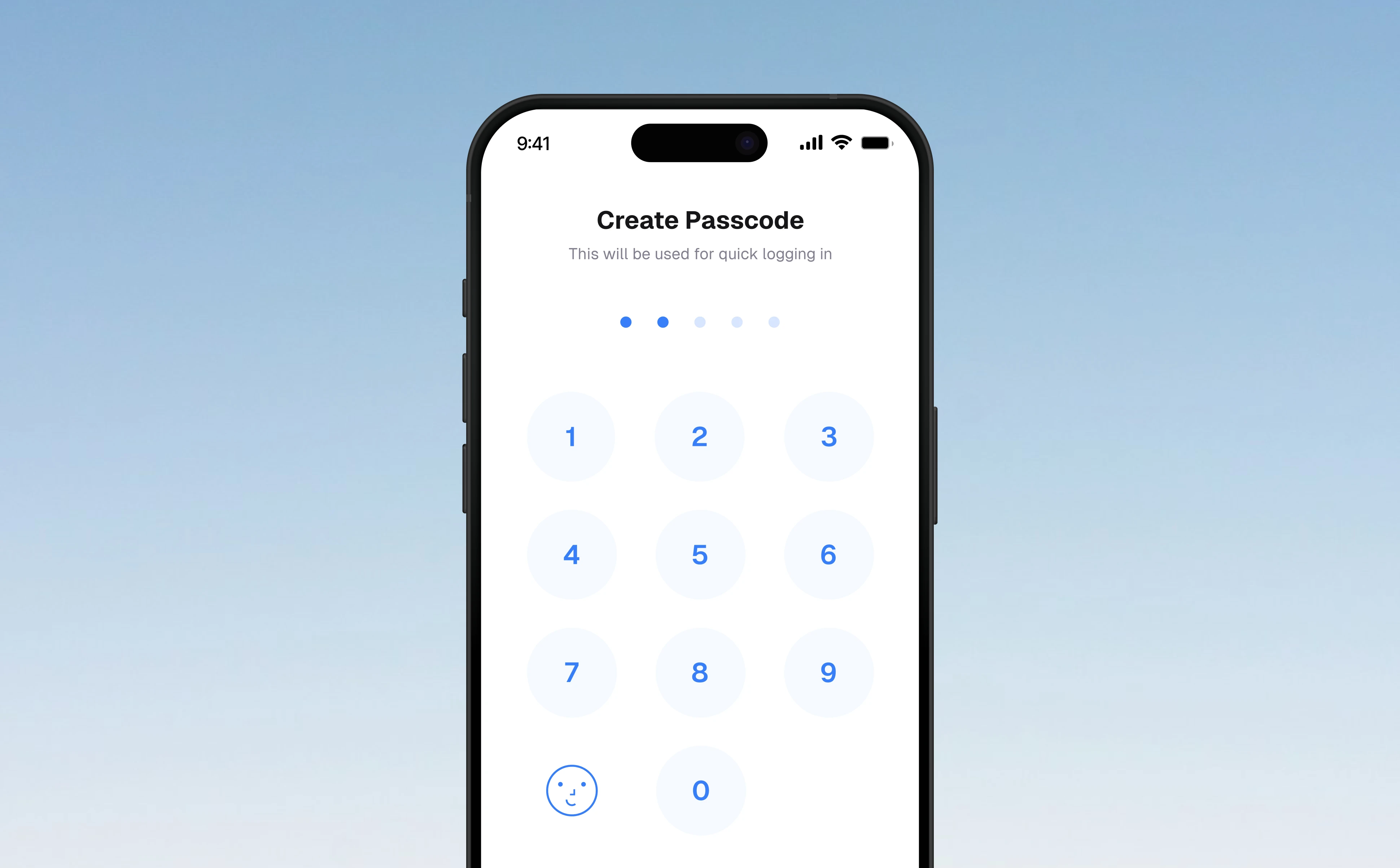 Passcode setup