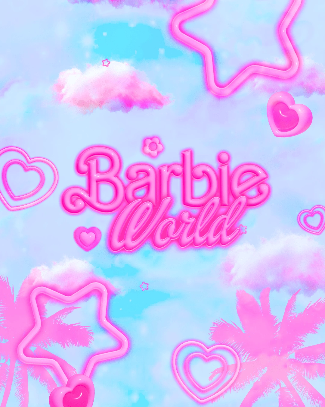 Barbie World 3D Logo Poster
