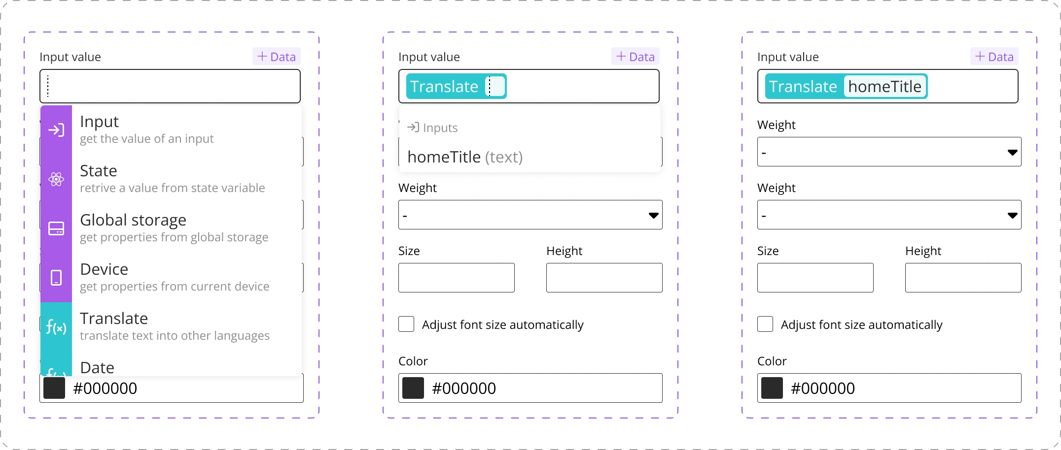 Translating input text