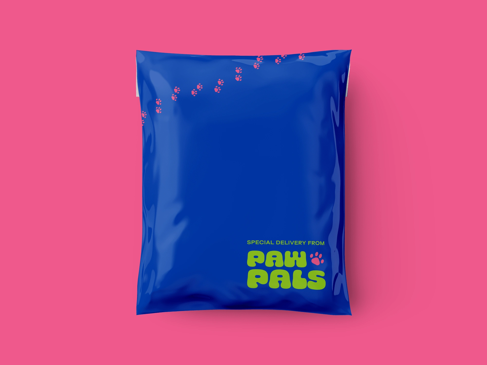 Paw pal's poly mailer mock-up