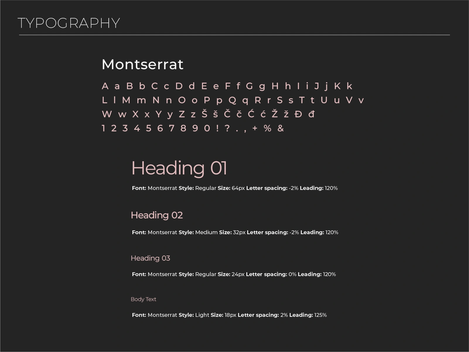 Font and Typography styles