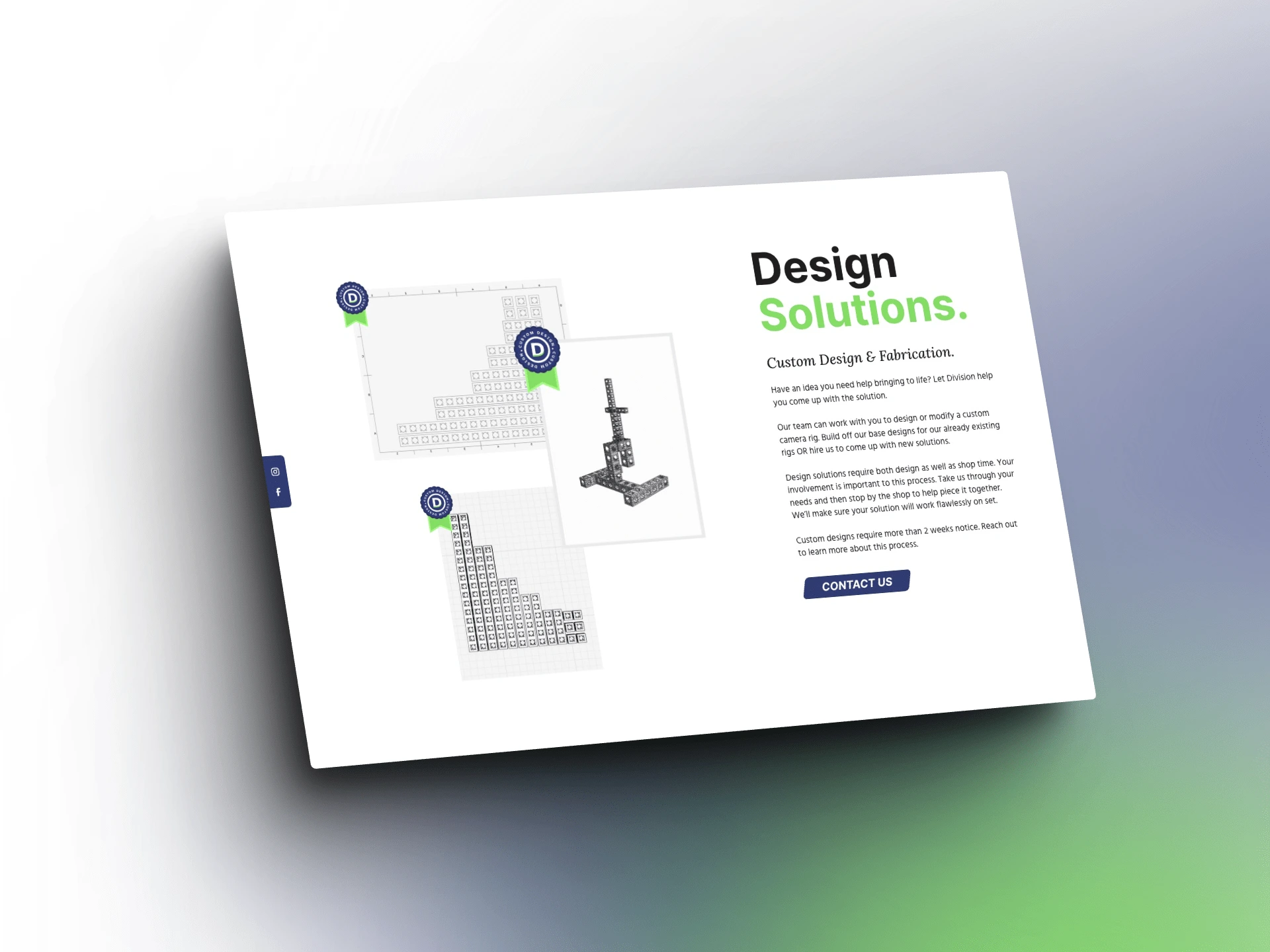 Design Solutions section from Division.rentals