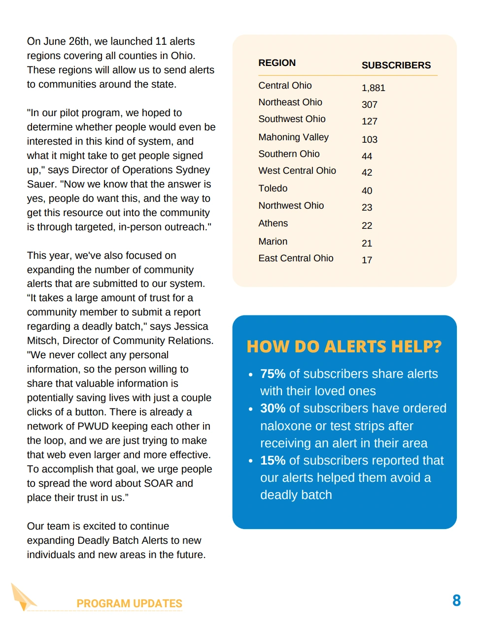 Full page of report demonstrating multimodal data collection.