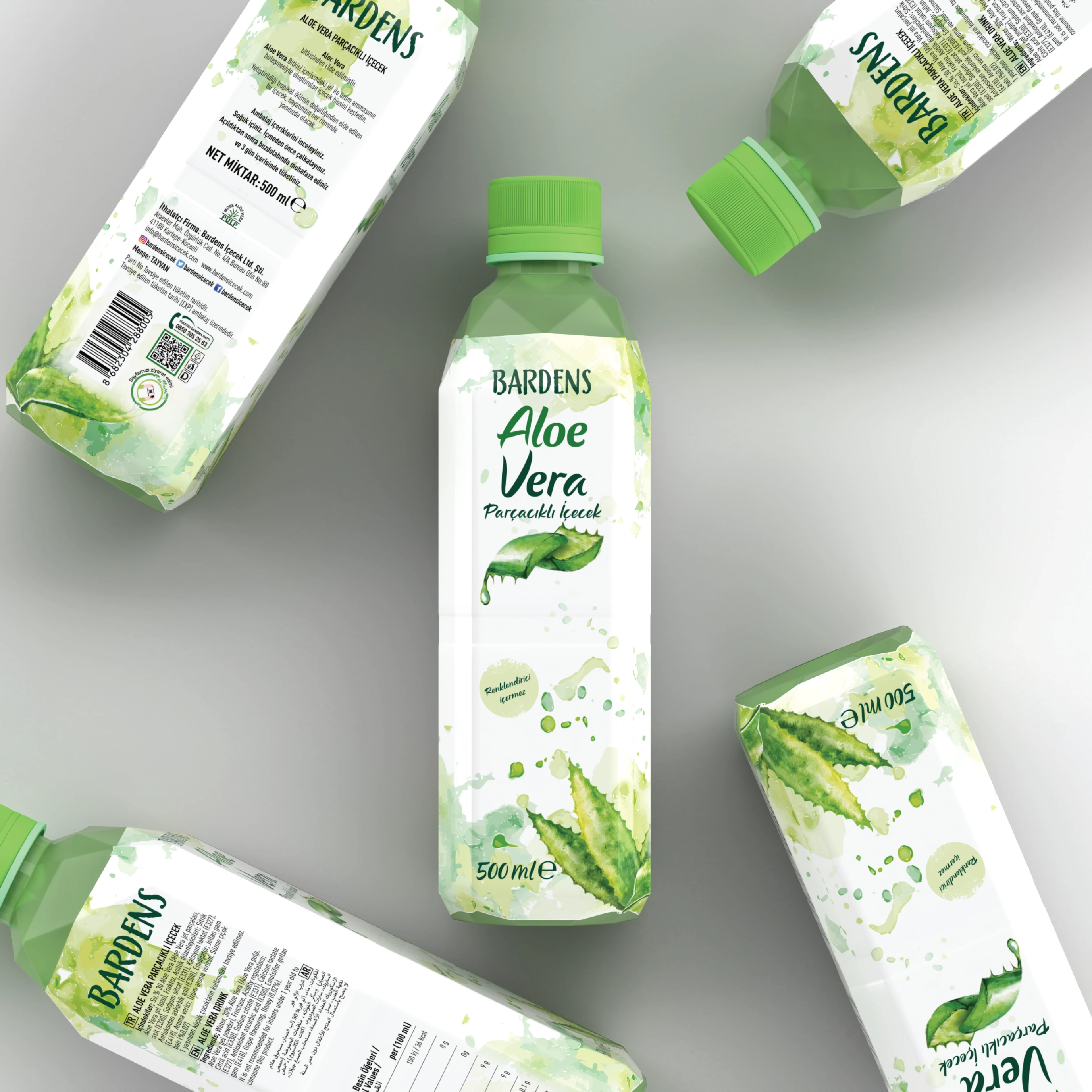 Sleeve Label Design for the Aloe Vera Drink