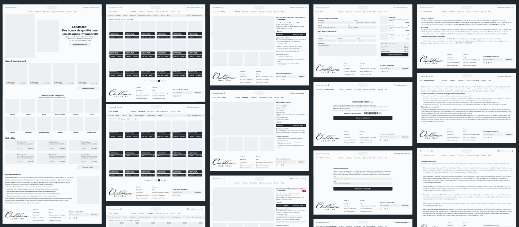 Fews of the early wireframes sketches