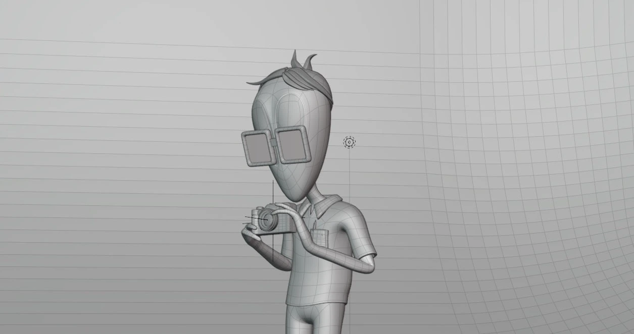 Screenshot from Blender of "The Nerd"