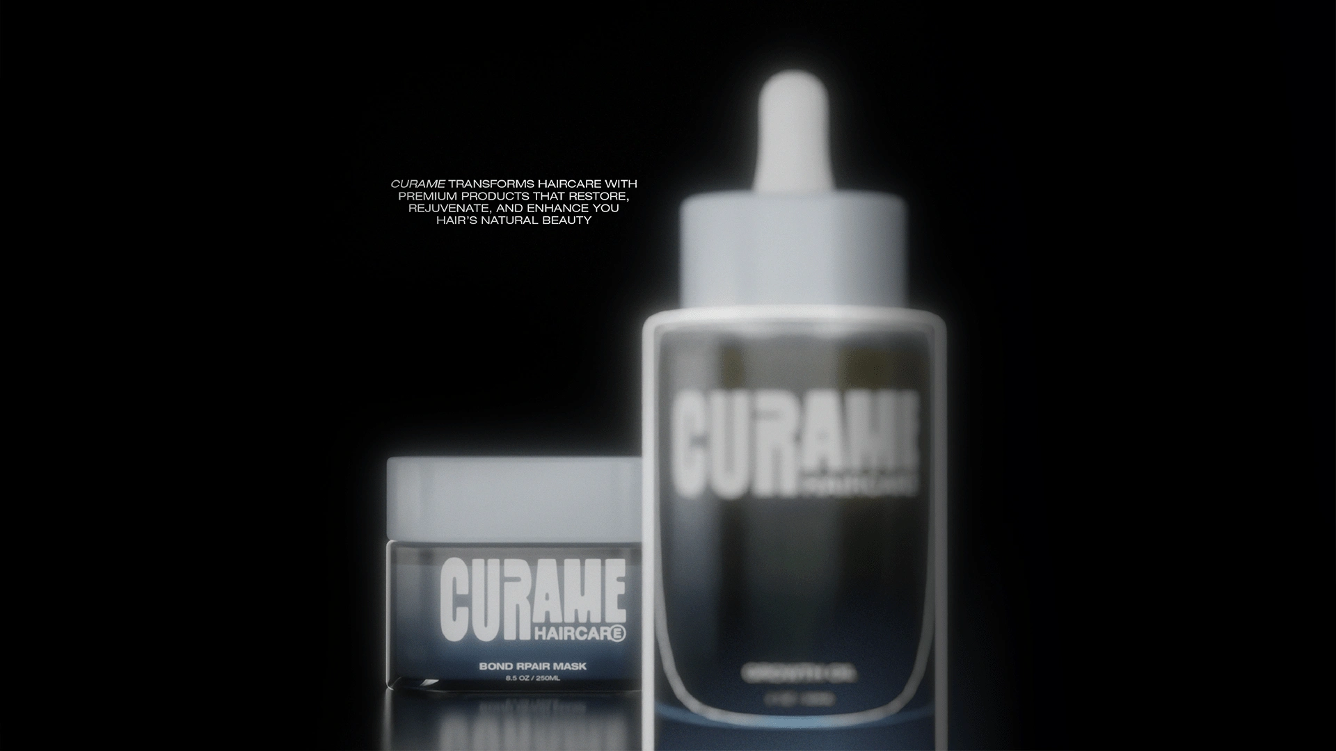 Product visual for Curame describing the mission of the brand