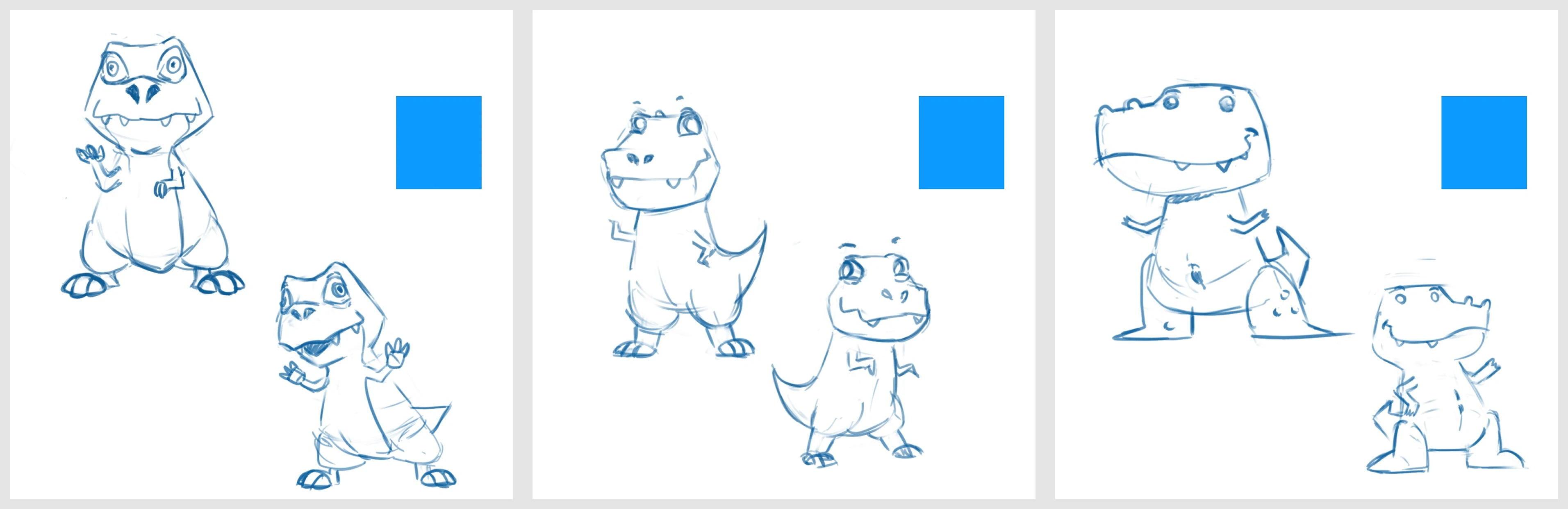 early sketches for mascot design