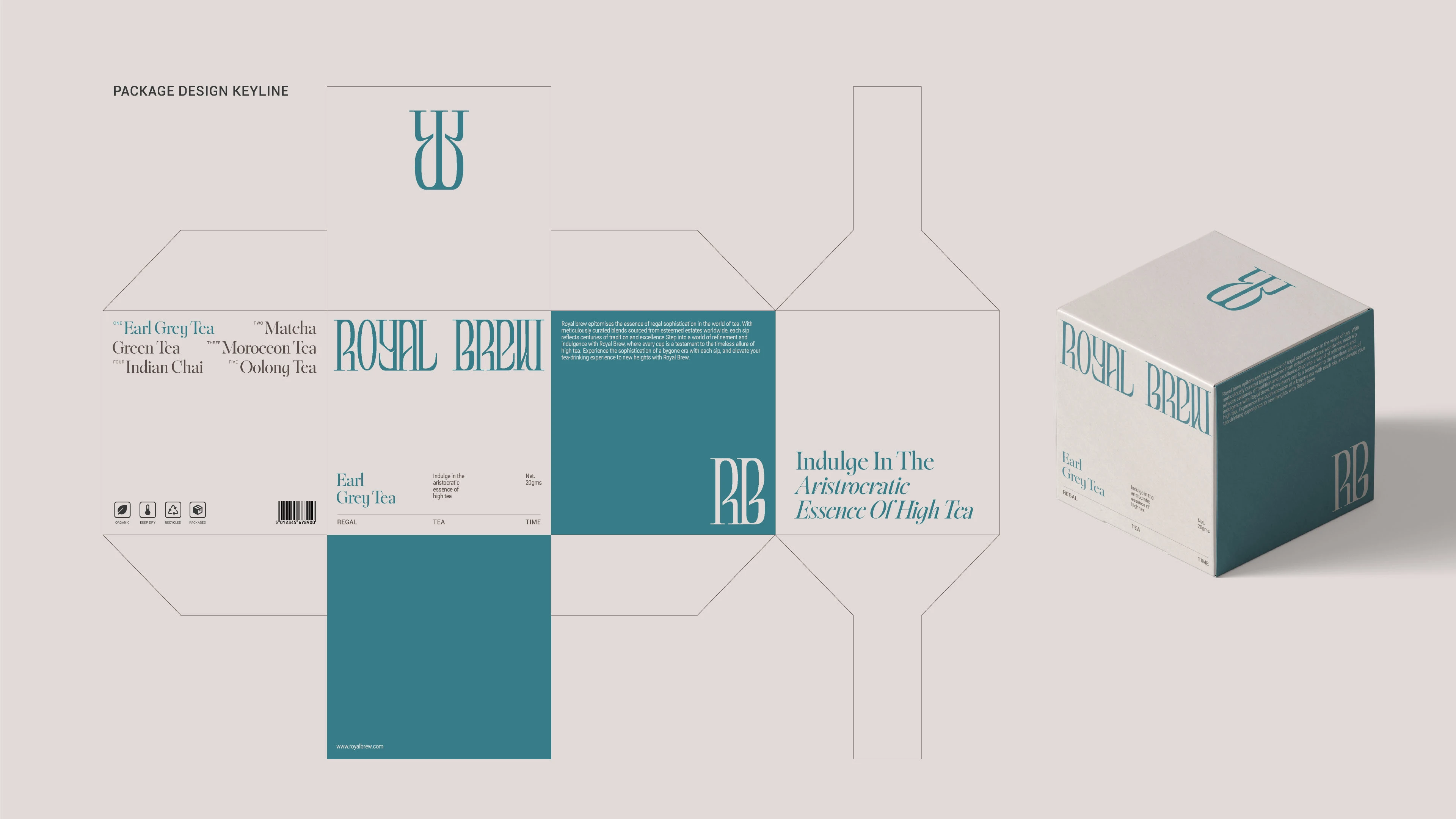 Packaging keyline for Royal Brew