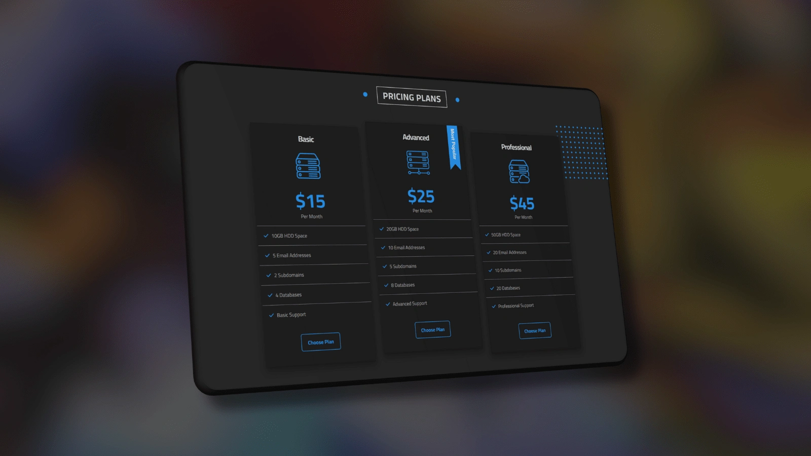 Pricing Plans Section