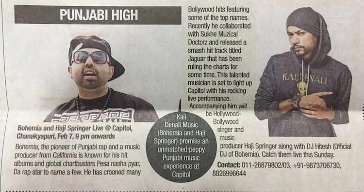 Bohemia wearing Kali Denali for @StayUpMovement (Times of India)