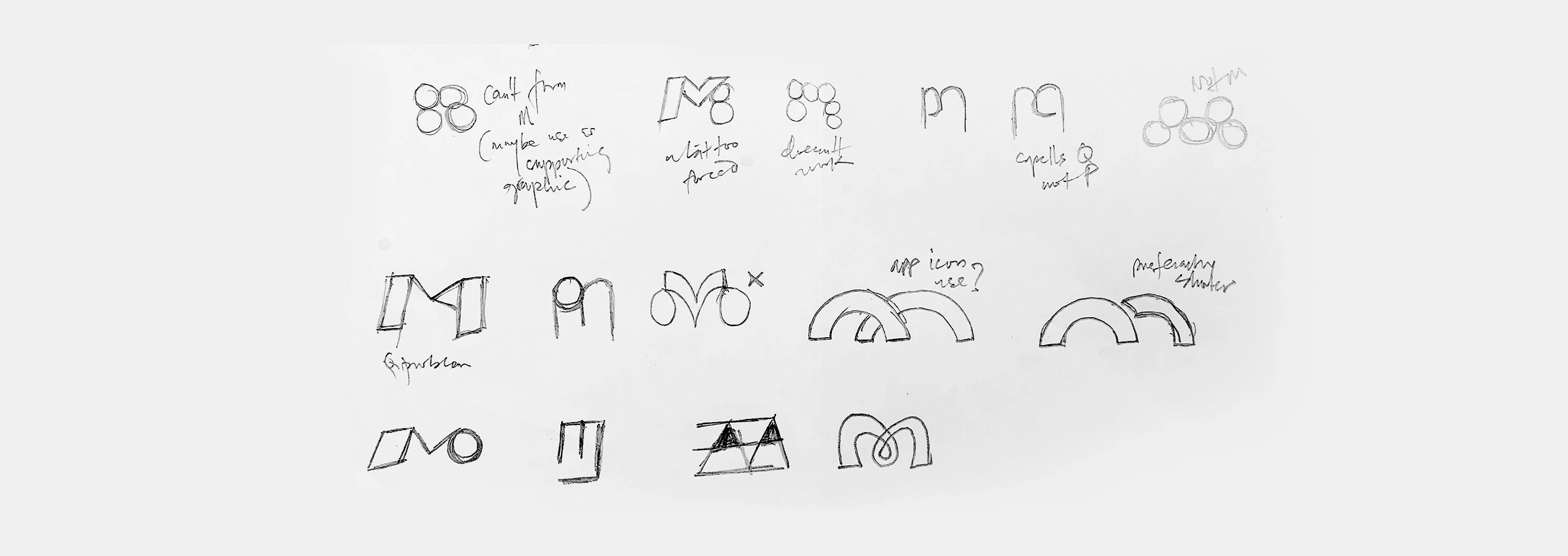 Initial logo sketches