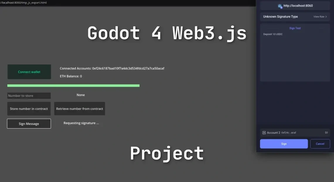 Godot 4 Web3.js Demo