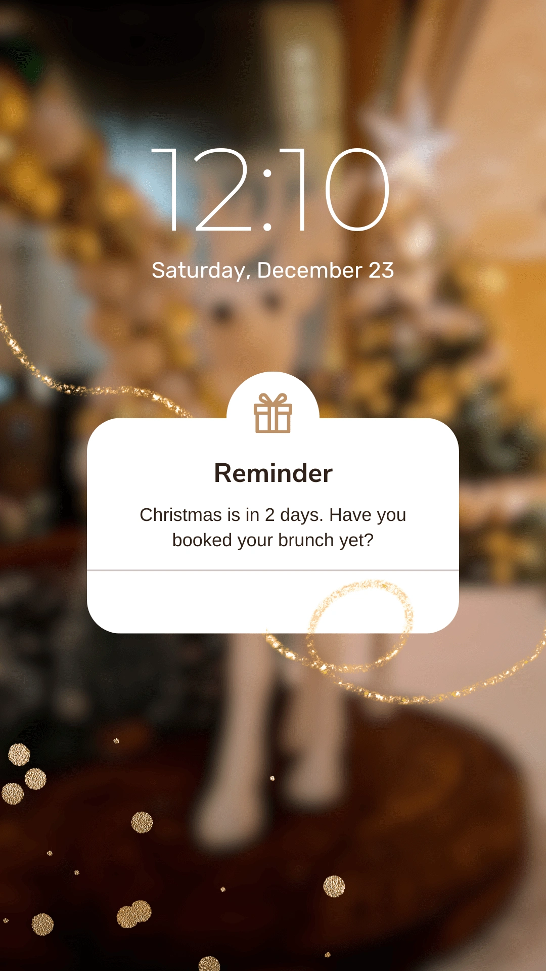 Two-day reminder for Christmas Brunch