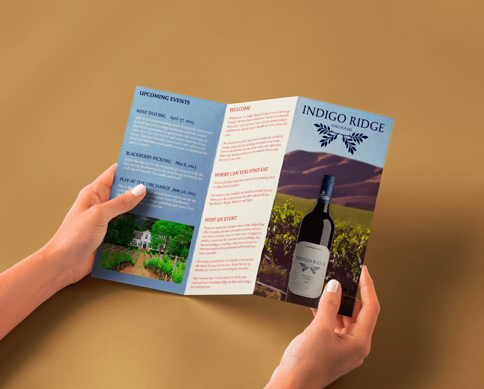 Indigo Ridge pamphlet design