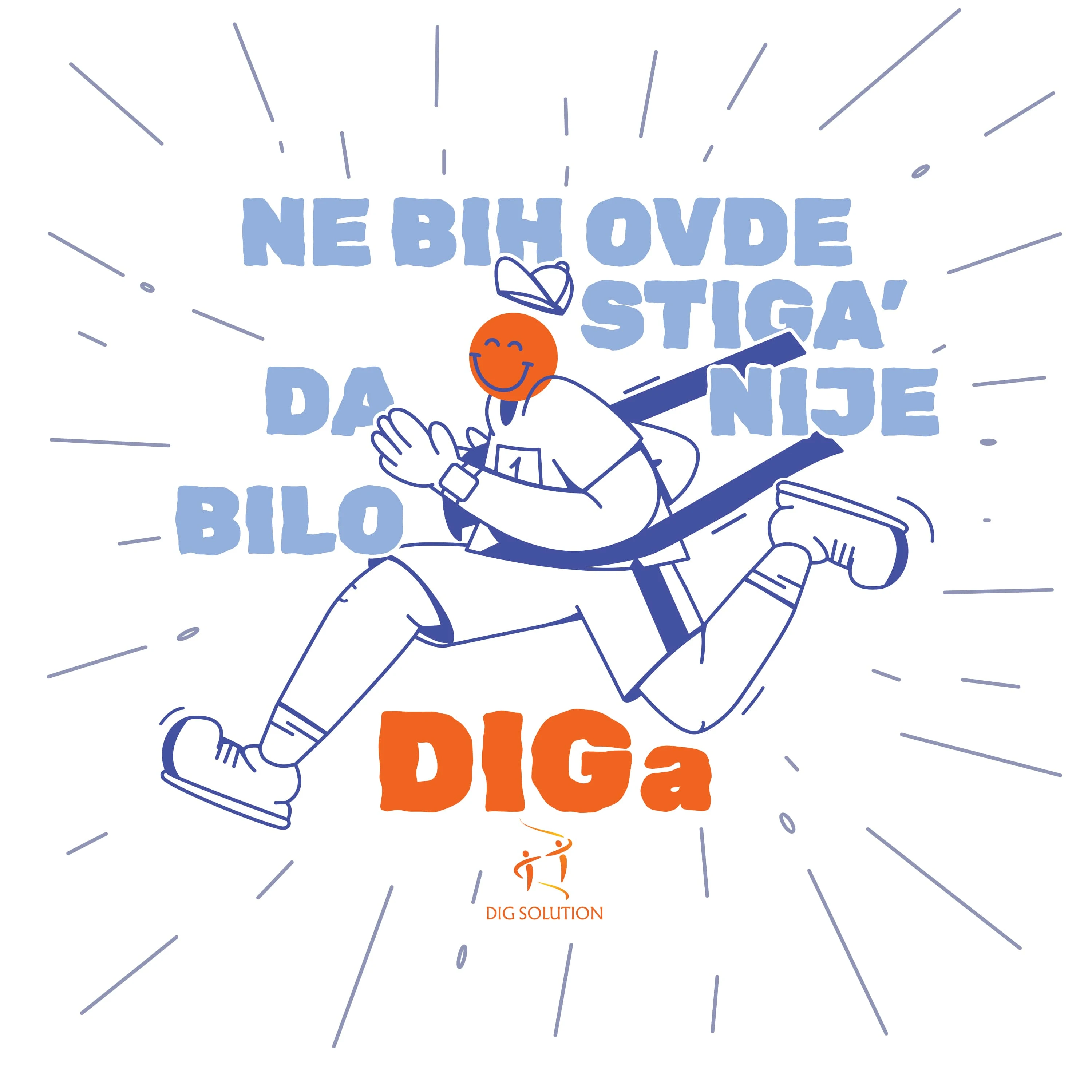 Illustration for DIG - moving company's participation in Belgrade's Marathon