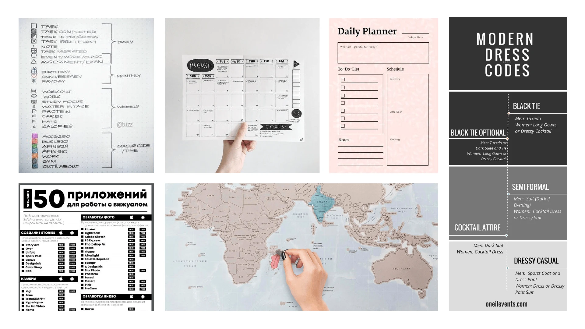 All the necessary things: questionnaires, fill-forms, maps and grids – for productivity.