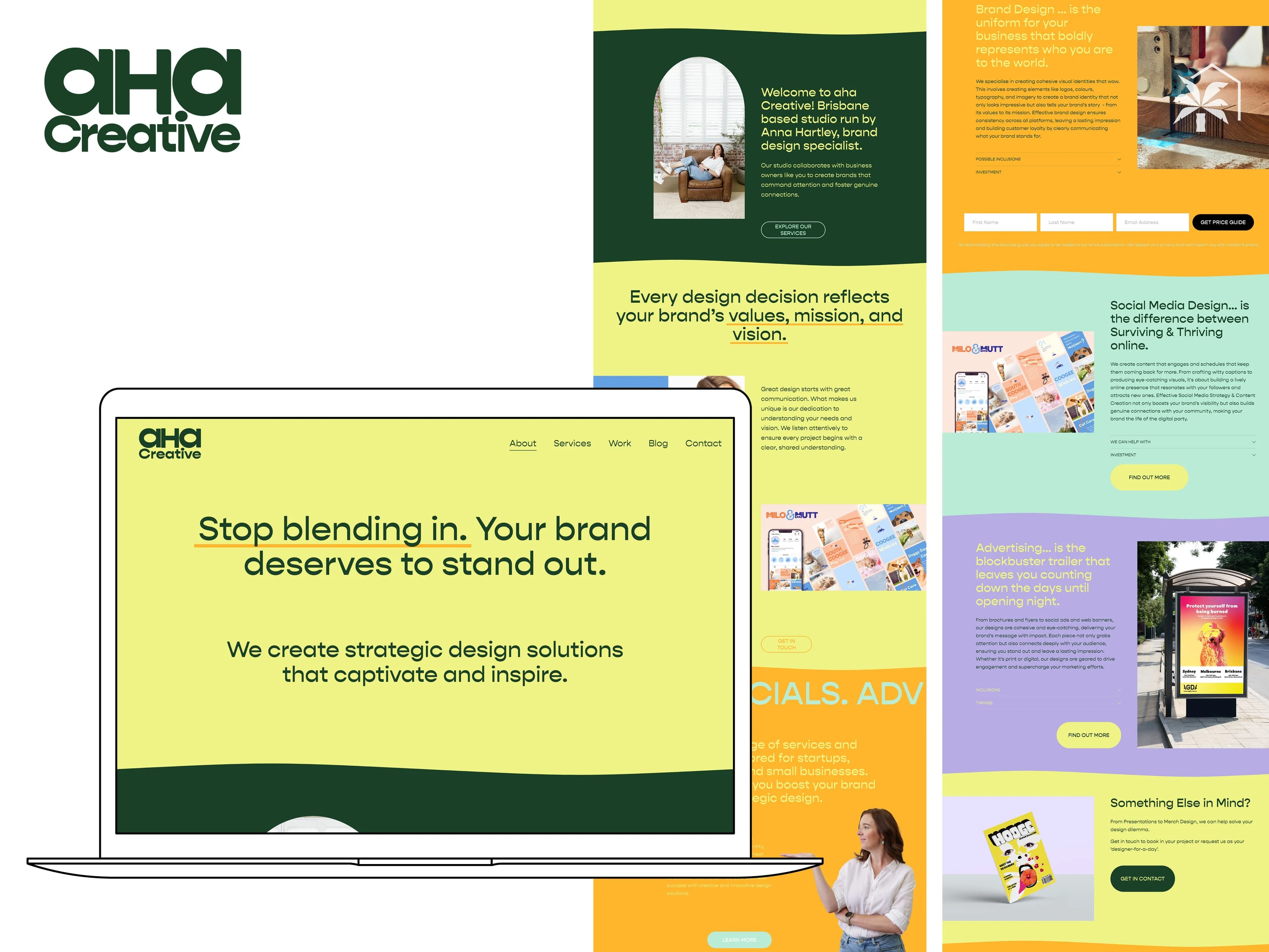 ahaCreative studio web design