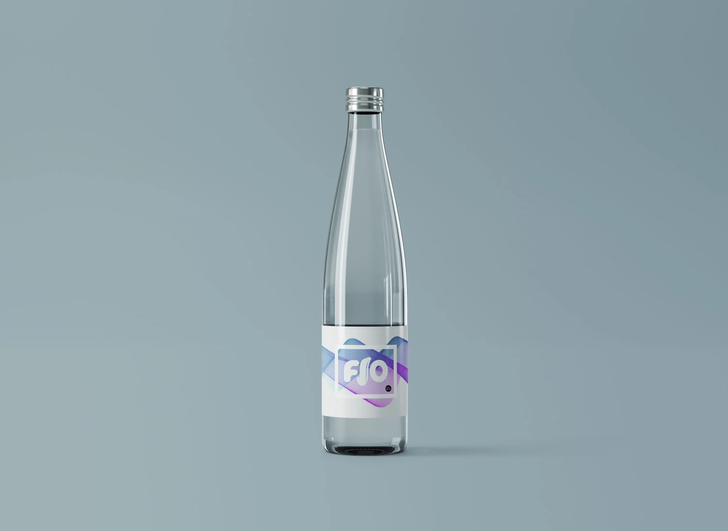 Label design for bottle -white background