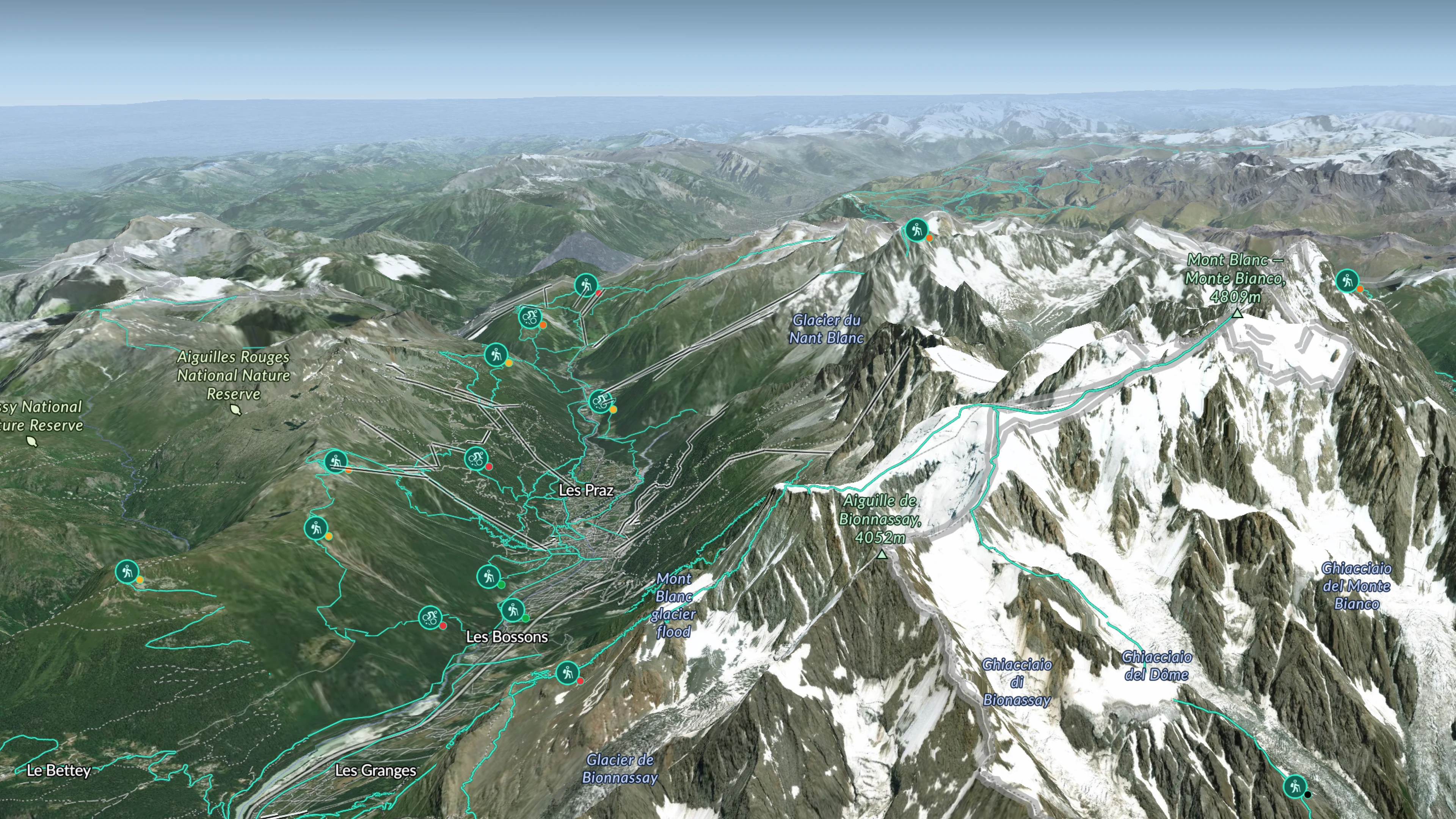 Chamonix Summer map