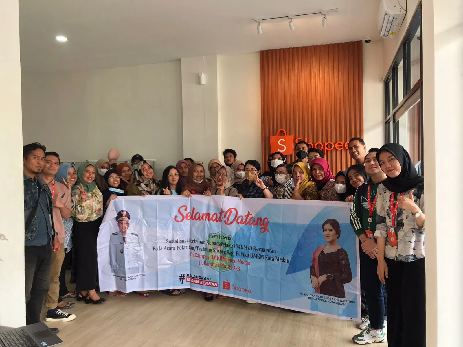 Event monitoring at Digital Training for MSMEs in Medan x Shopee