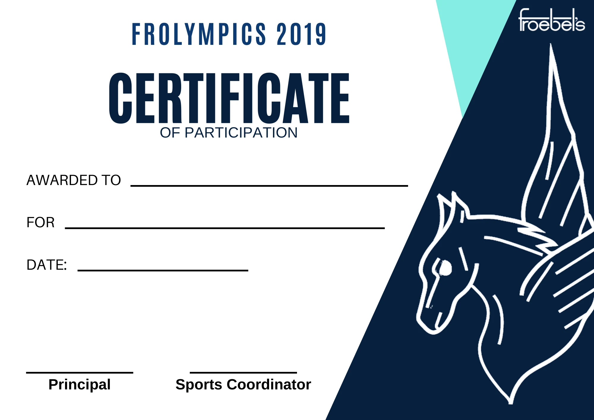 Frolympics 2019 Certificate