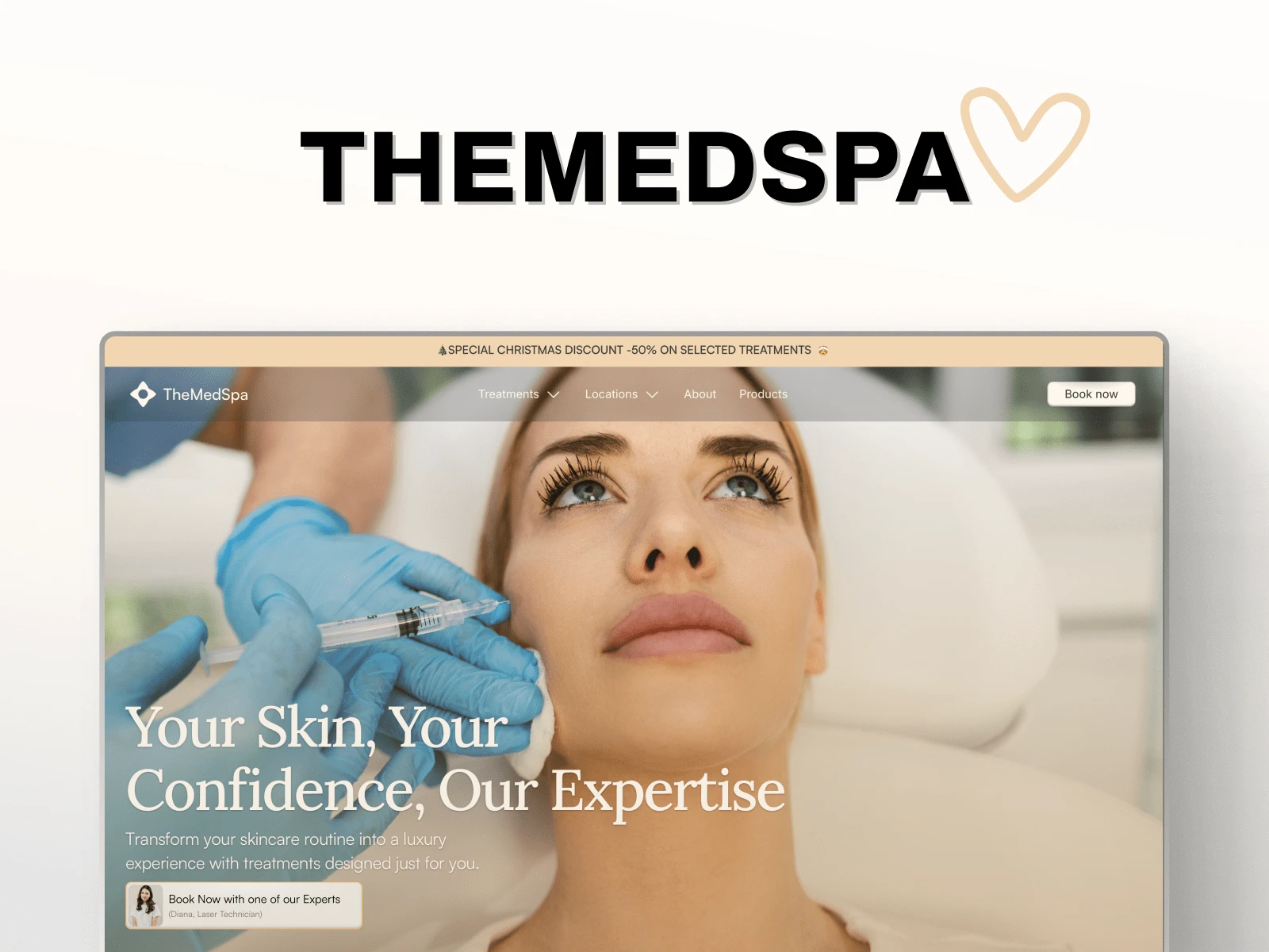 Landing page for The Med Spa