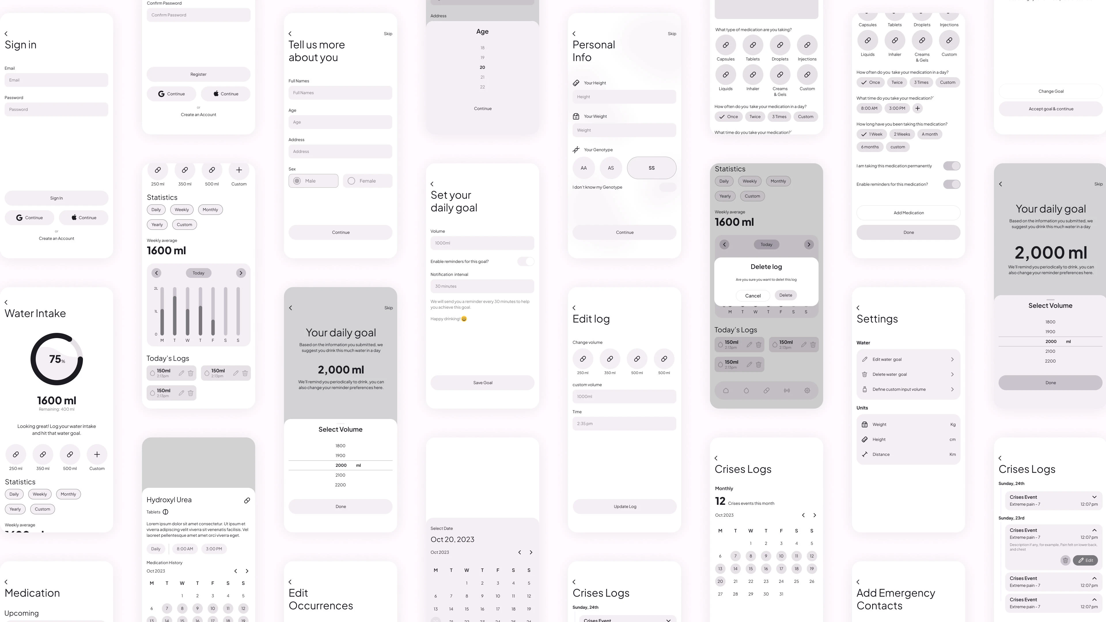 Sickler Wireframes