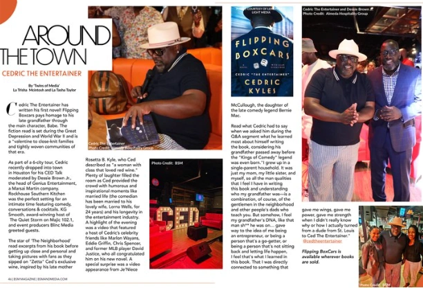  Inside feature: Cedric the Entertainer talks about his new novel Flipping Boxcars