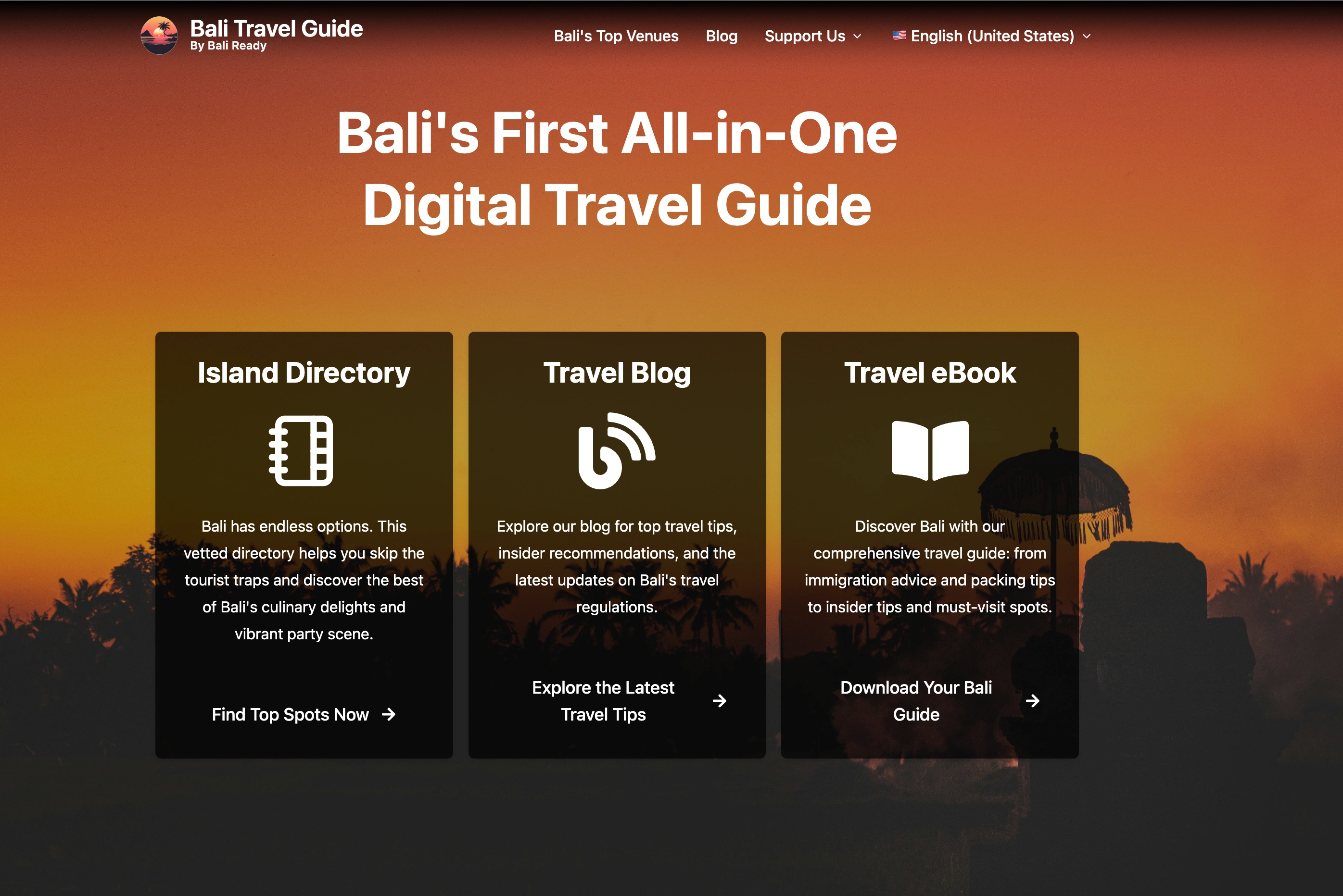 Bali ready home page