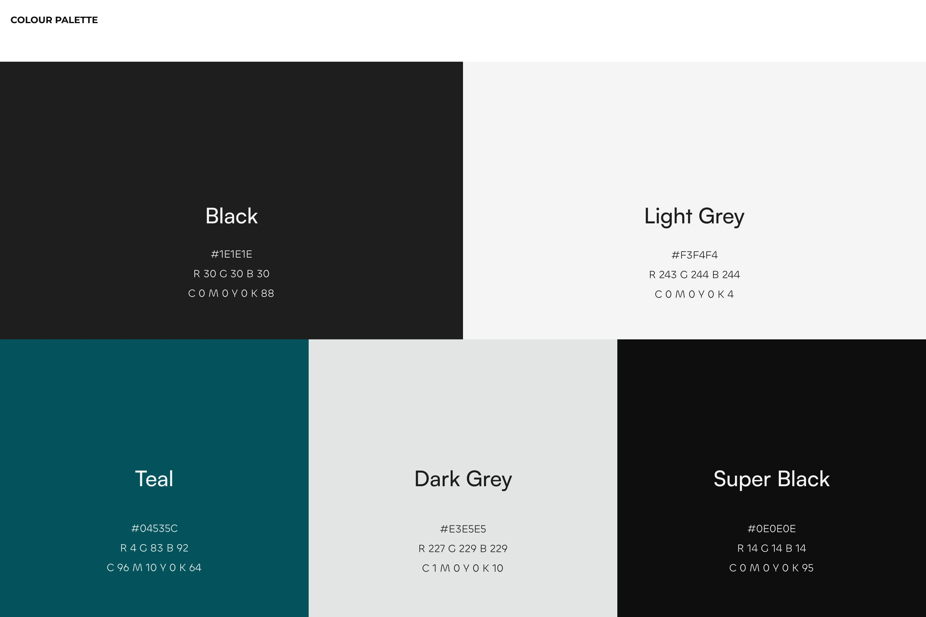 Website Colour Palette