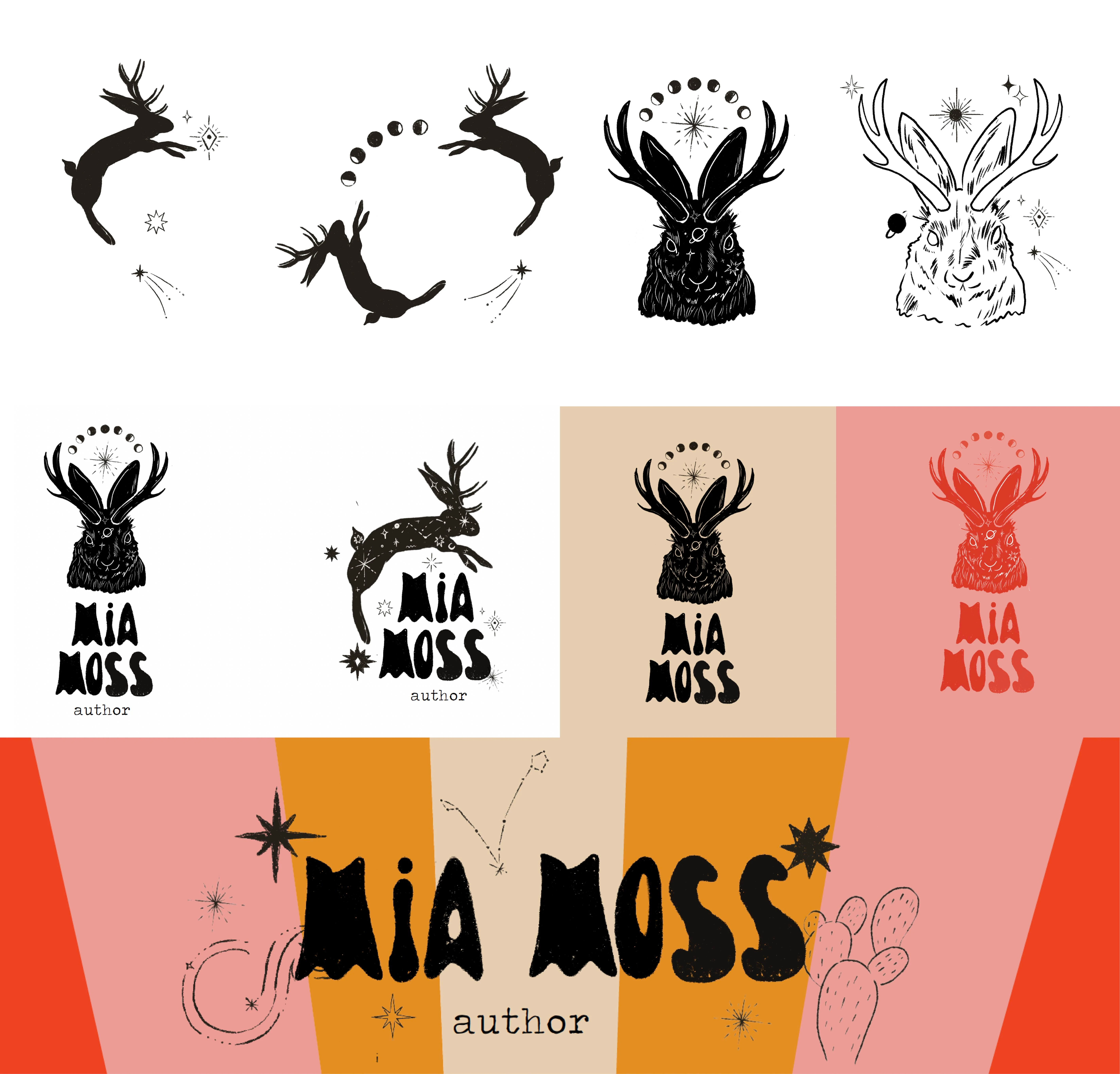 Logo  Development for Mia V. Moss, author of science fiction & fantasy