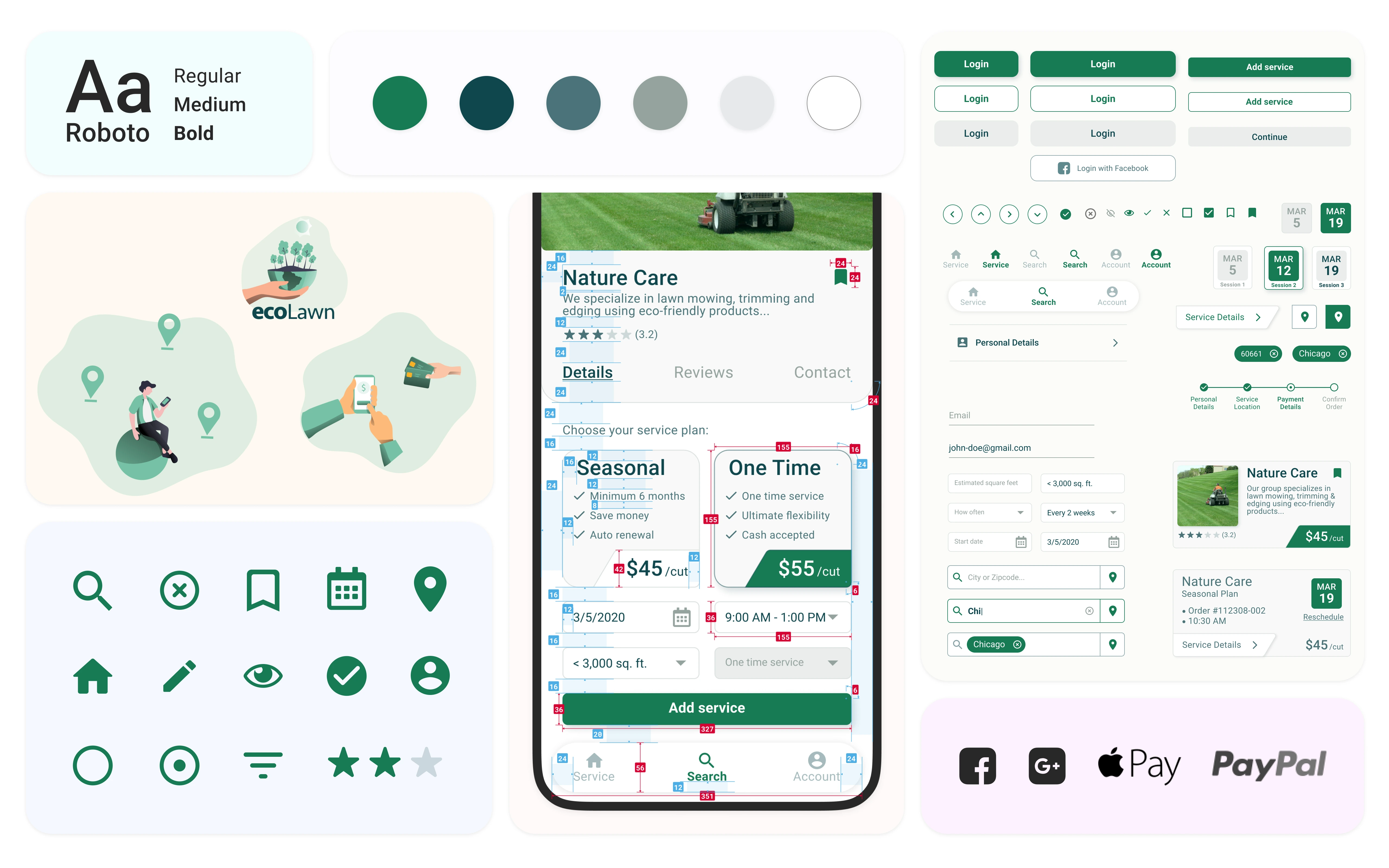 ecoLawn style guide & design system