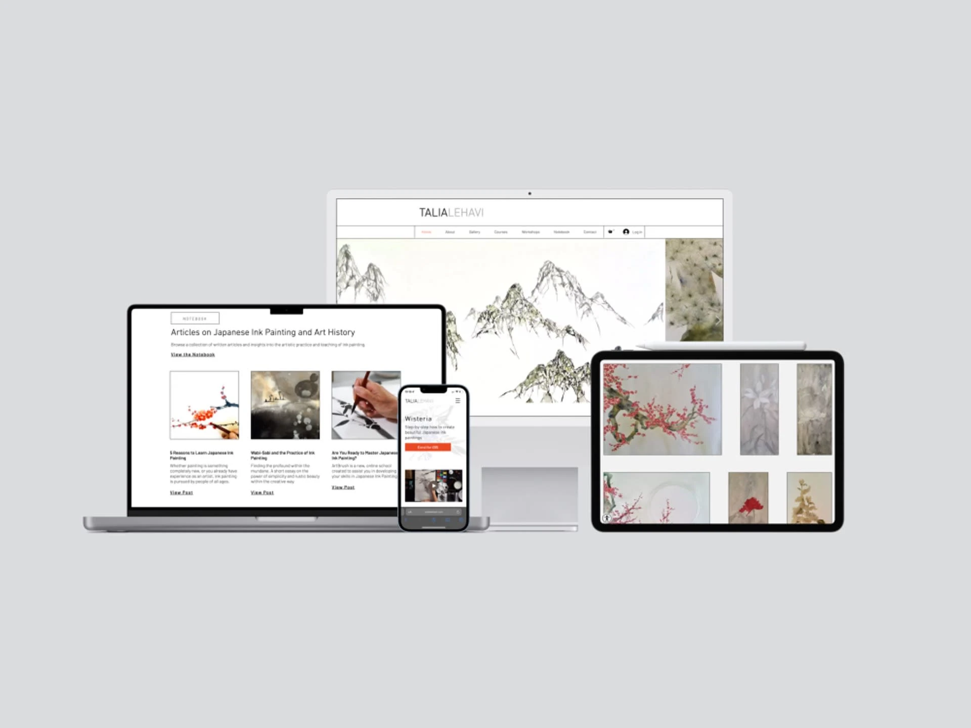 Fully responsive online learning platform and art gallery