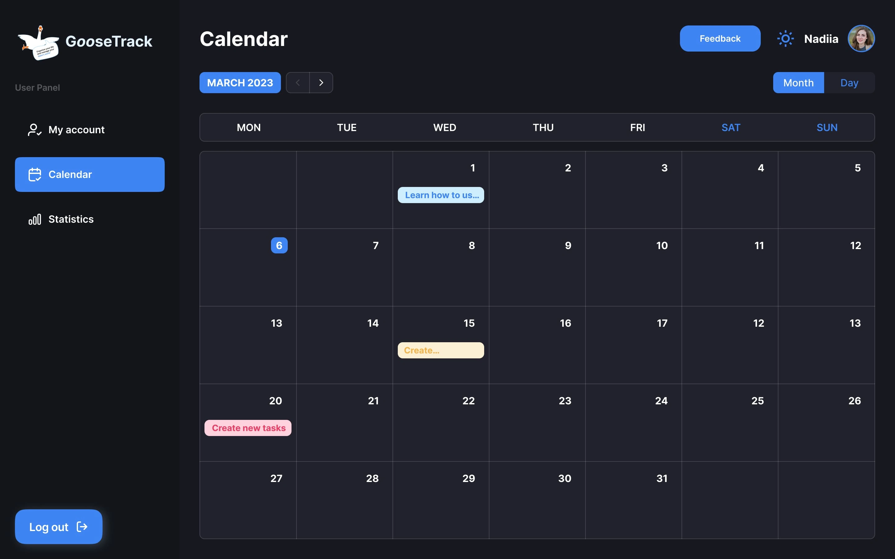 Calendar View