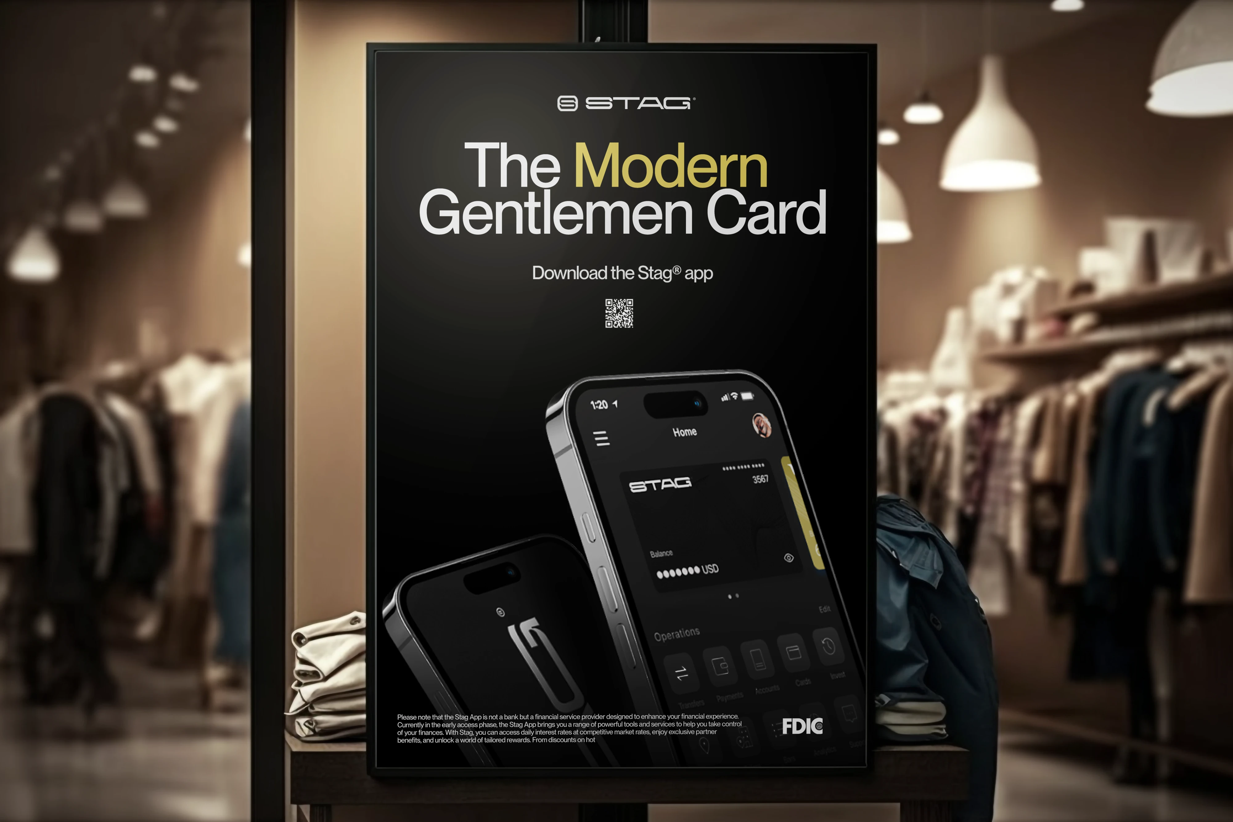 Stag App® Advertisement in Luxury Mens Clothing Stores