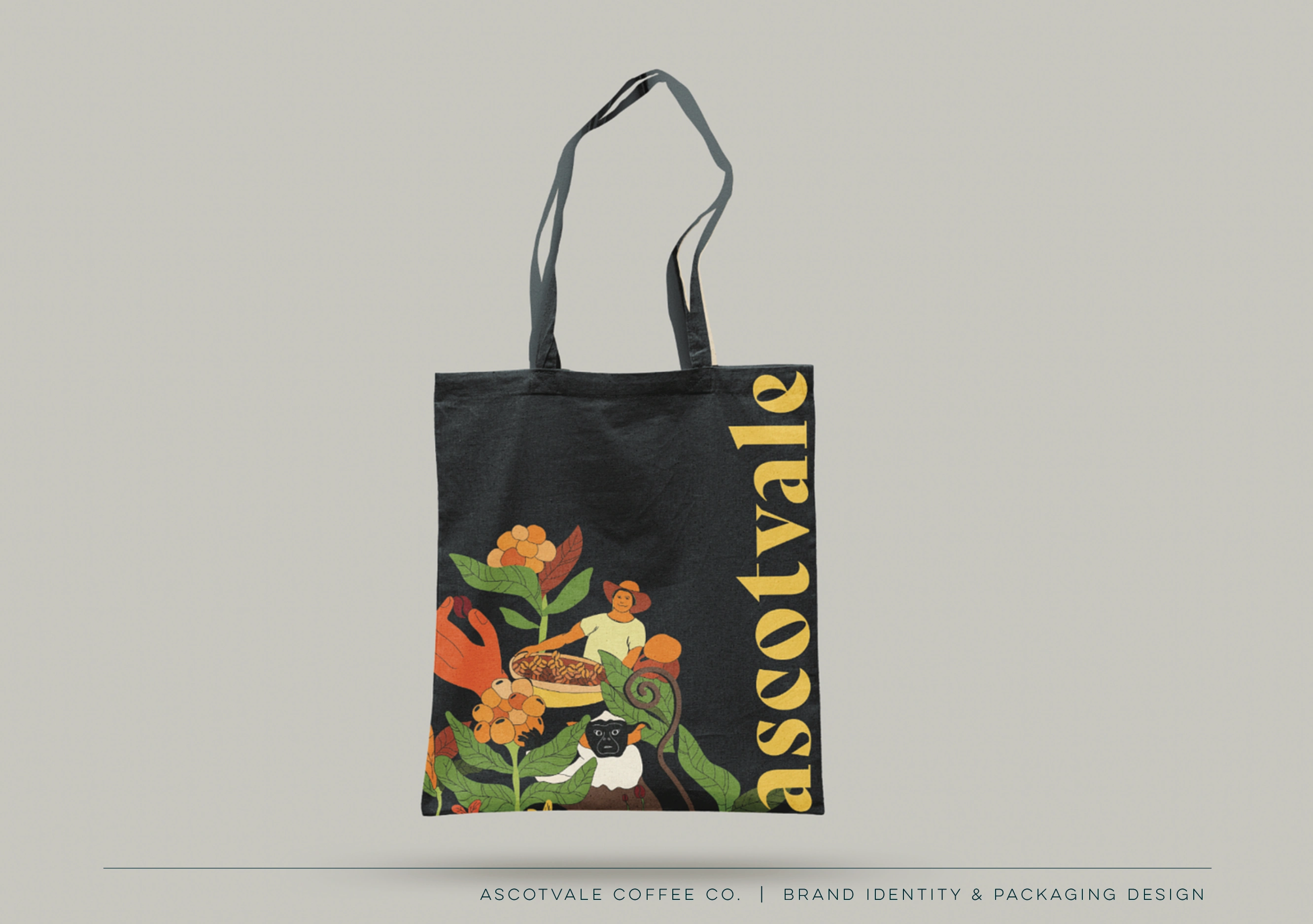 Logo Design, Packaging Design, Illustration - branded 3D mockup, tote bag design