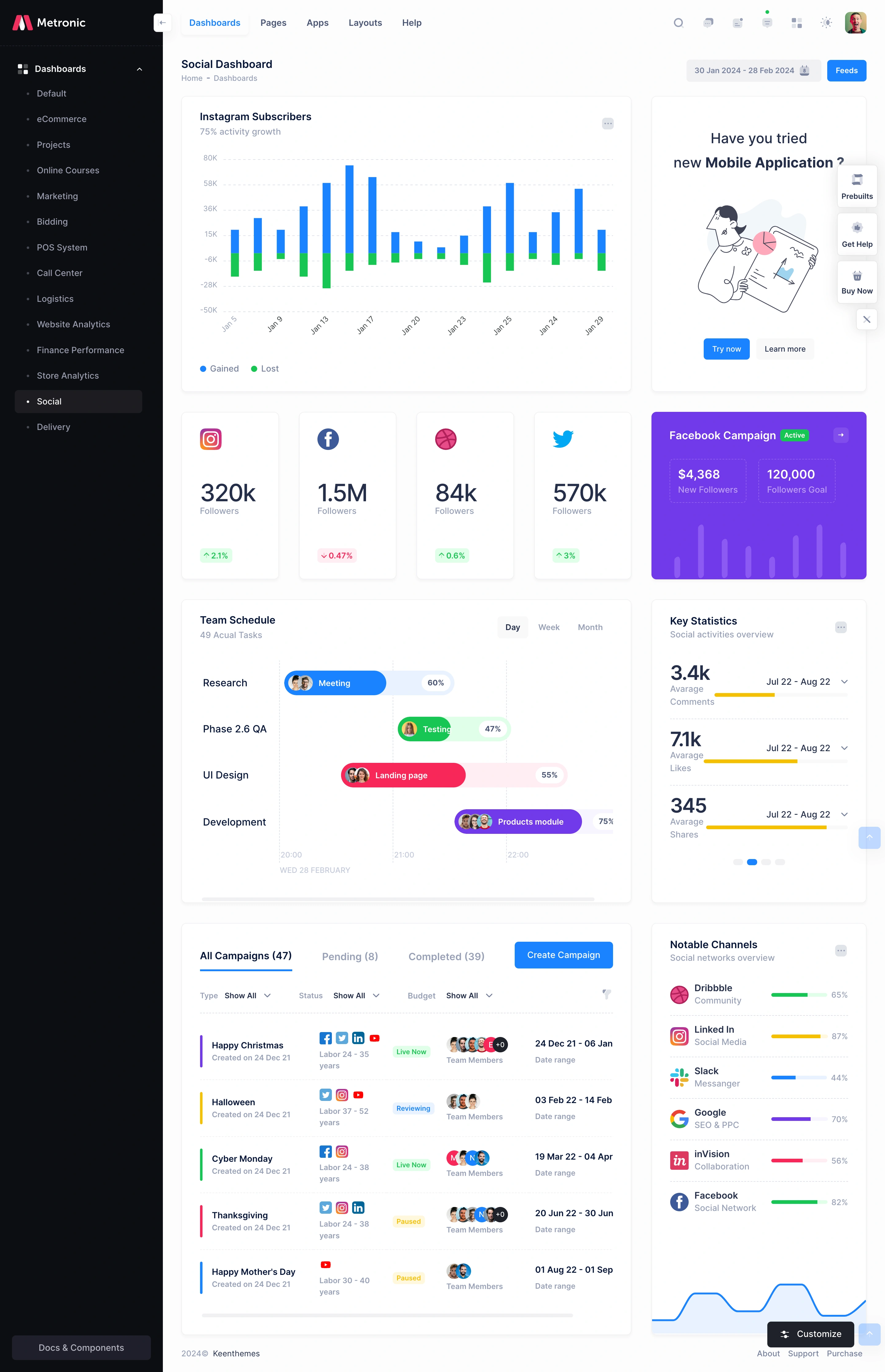 Command your social universe - Analytics, Engagement, Growth.