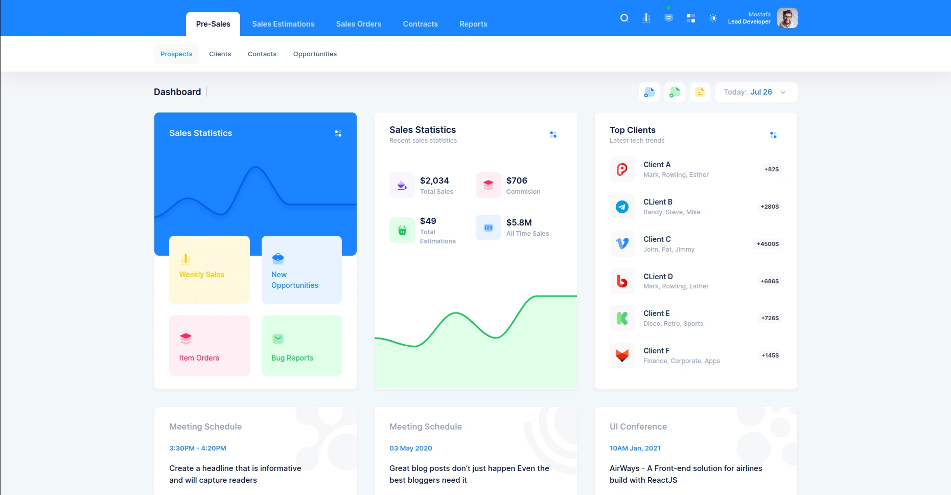 CRM DASHBOARD