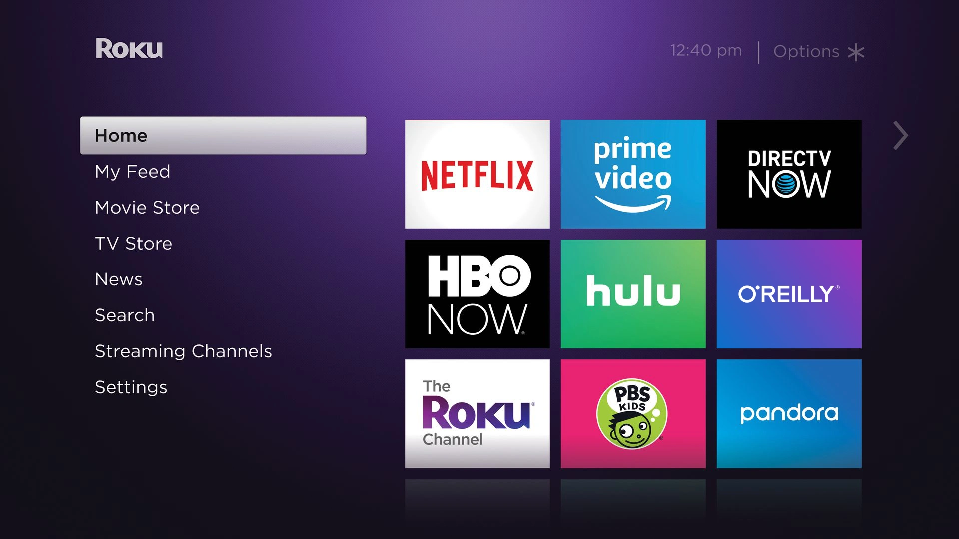 App card UI for Roku