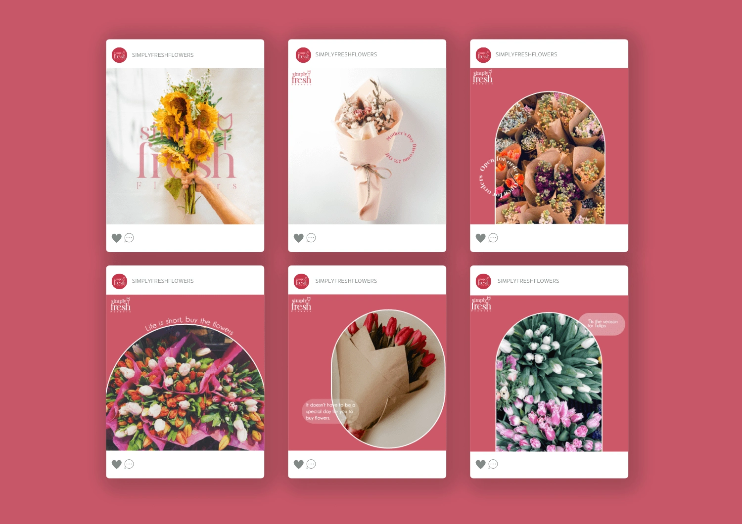 Simply Fresh Flowers - Social Media Design