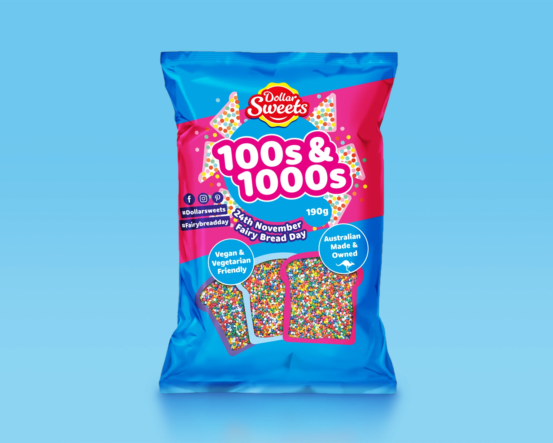 Fairy Bread Day Sprinkles Packaging