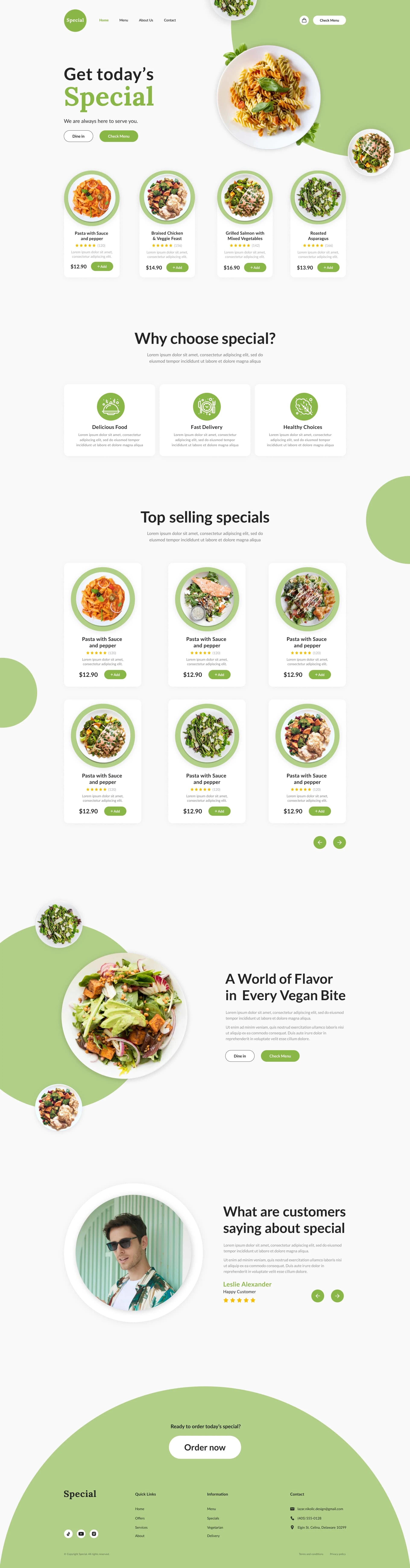 Special is a restaurant website offering the convenience of both dine-in and delivery options. Enjoy a menu of delicious dishes, easily order online.