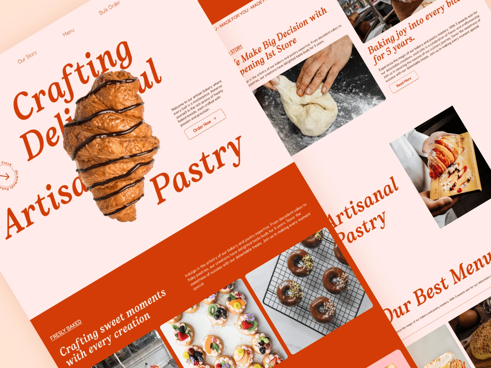 cake and bakery website design