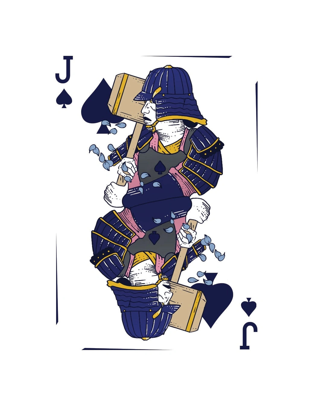 Japanese themed illustrations for a deck of playing cards