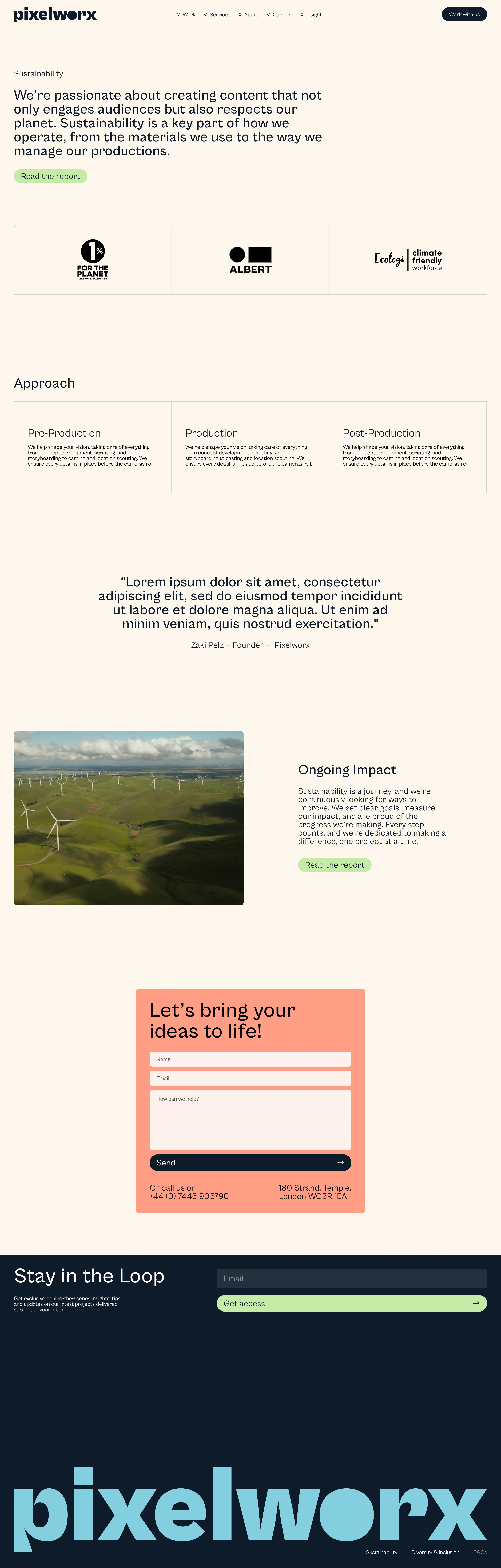 Sustainability Page